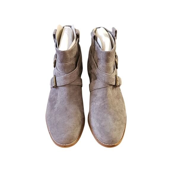 COLE HAAN Storm Cloud Suede Gray Women's Jensen Ankle Bootie Size 8 - Picture 3 of 16